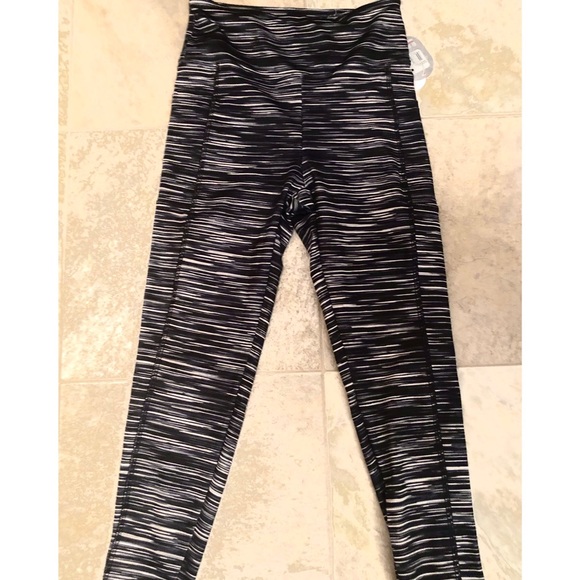 Bally Pants - Bally Fitness Black White Athletic Leggings Sz M